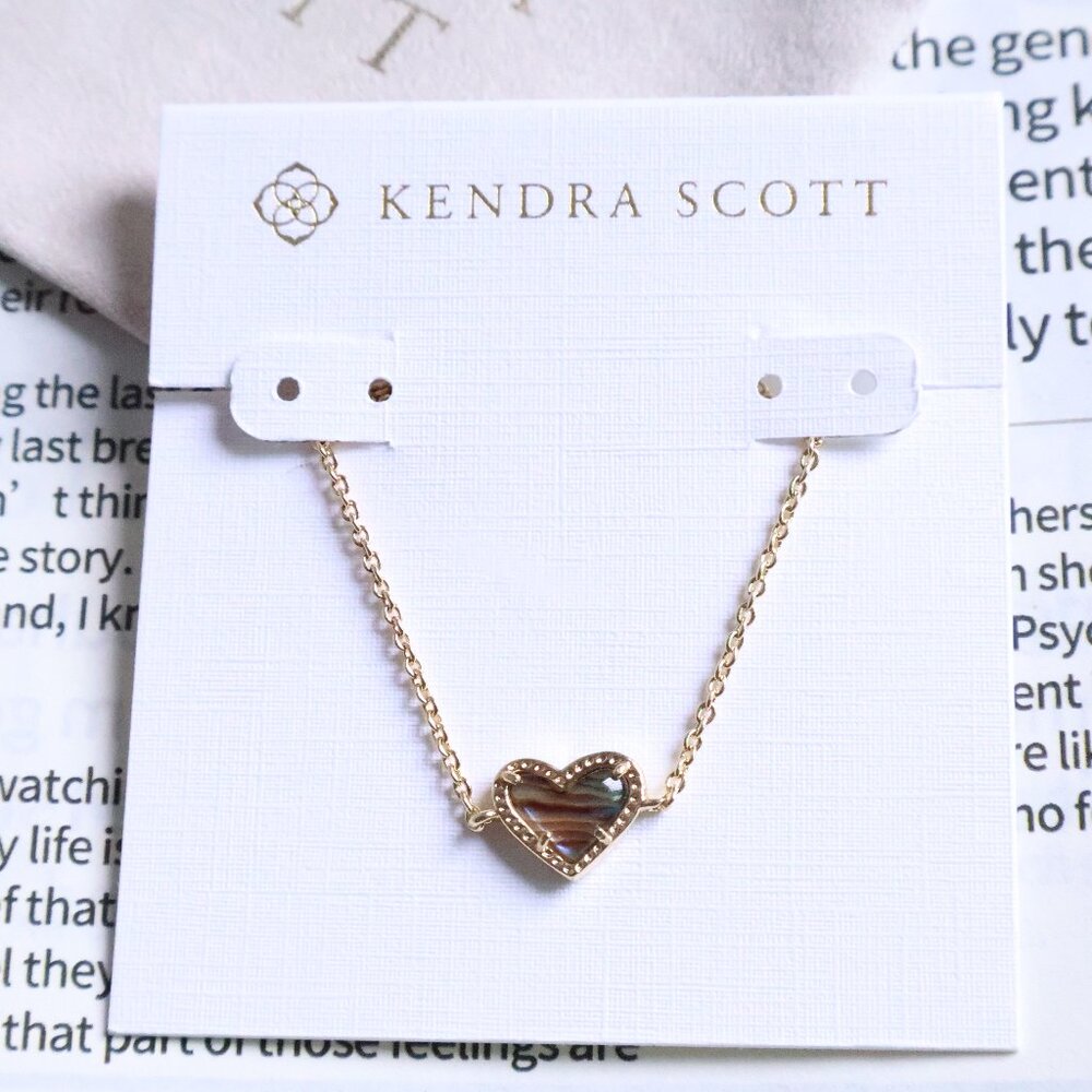 Kendra Scott Ari Heart Gold Abalone Shell Chain Bracelet